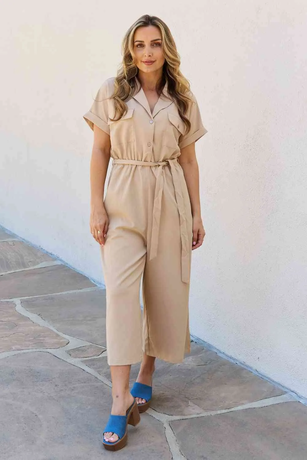 All In One Full Size Solid Jumpsuit