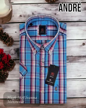 Andre MELVIN Blue Short Sleeve Shirt