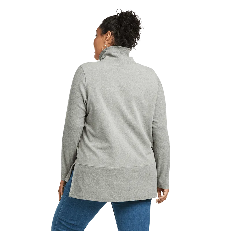 Ariat Women's REAL Funnel Heather Grey Sweater