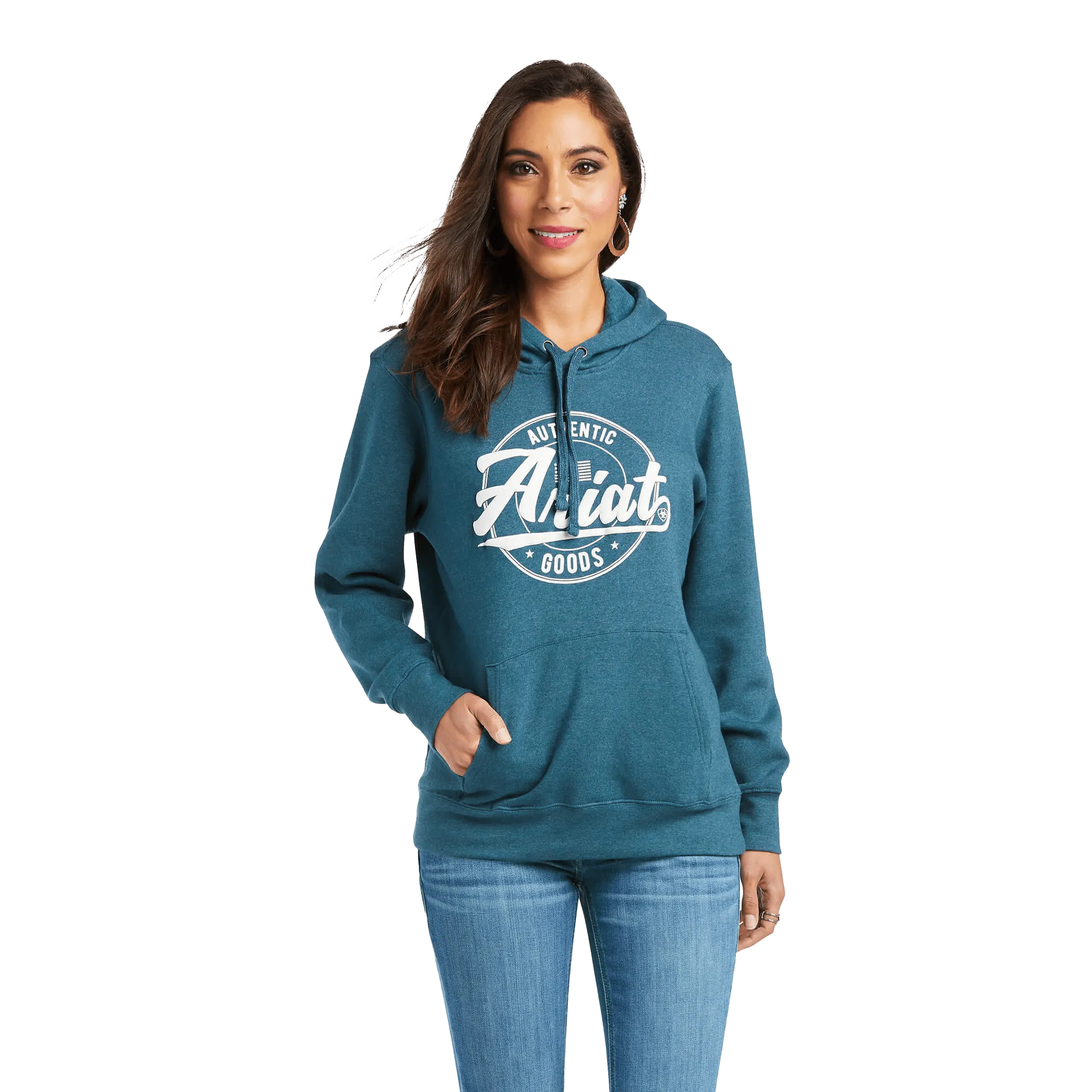 Ariat Women's REAL Teal Arm Logo Hoodie