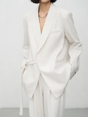 Asymmetric Buttoned Graceful Structured Blazer