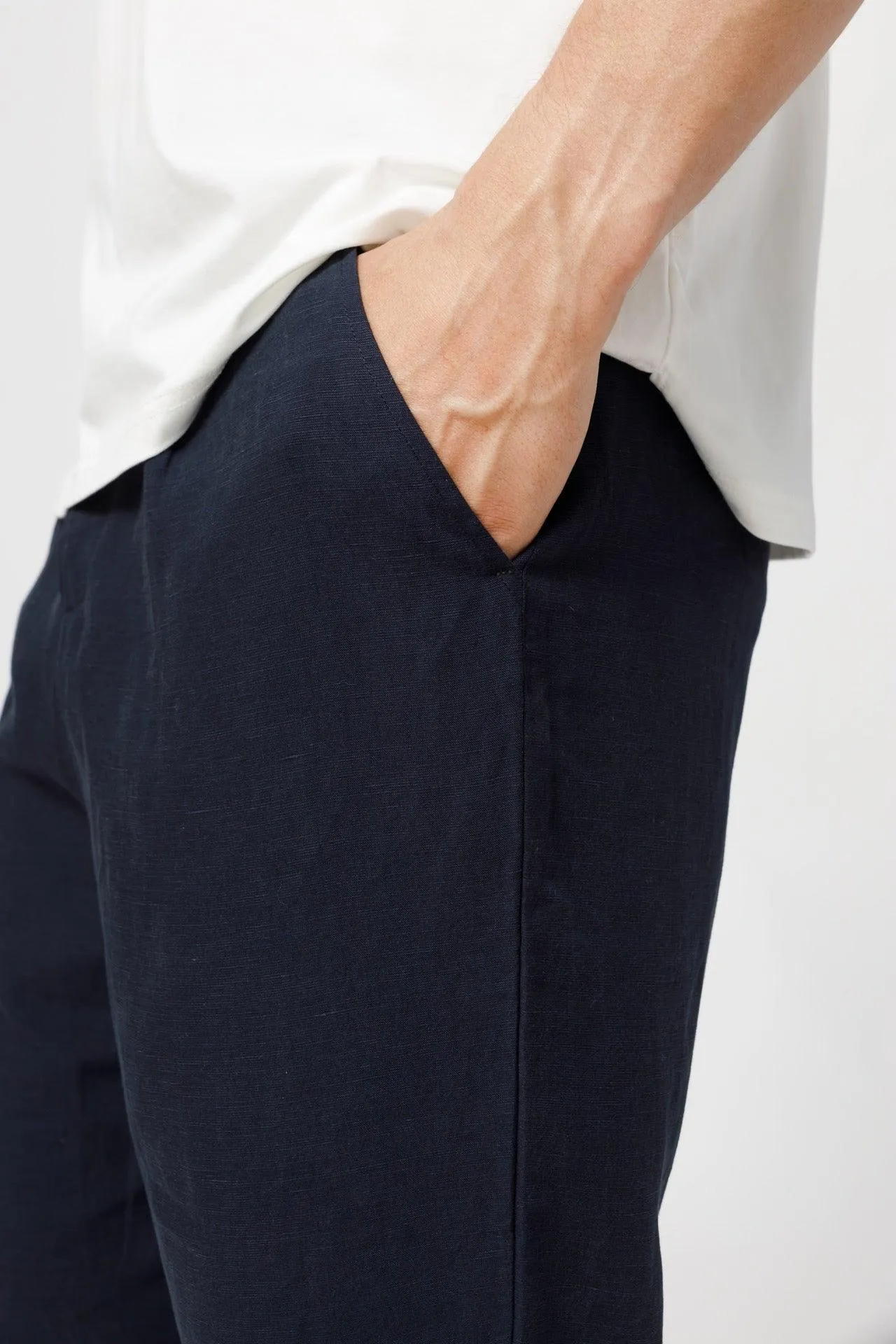 Bamboo Relaxed-Fit Linen Pants