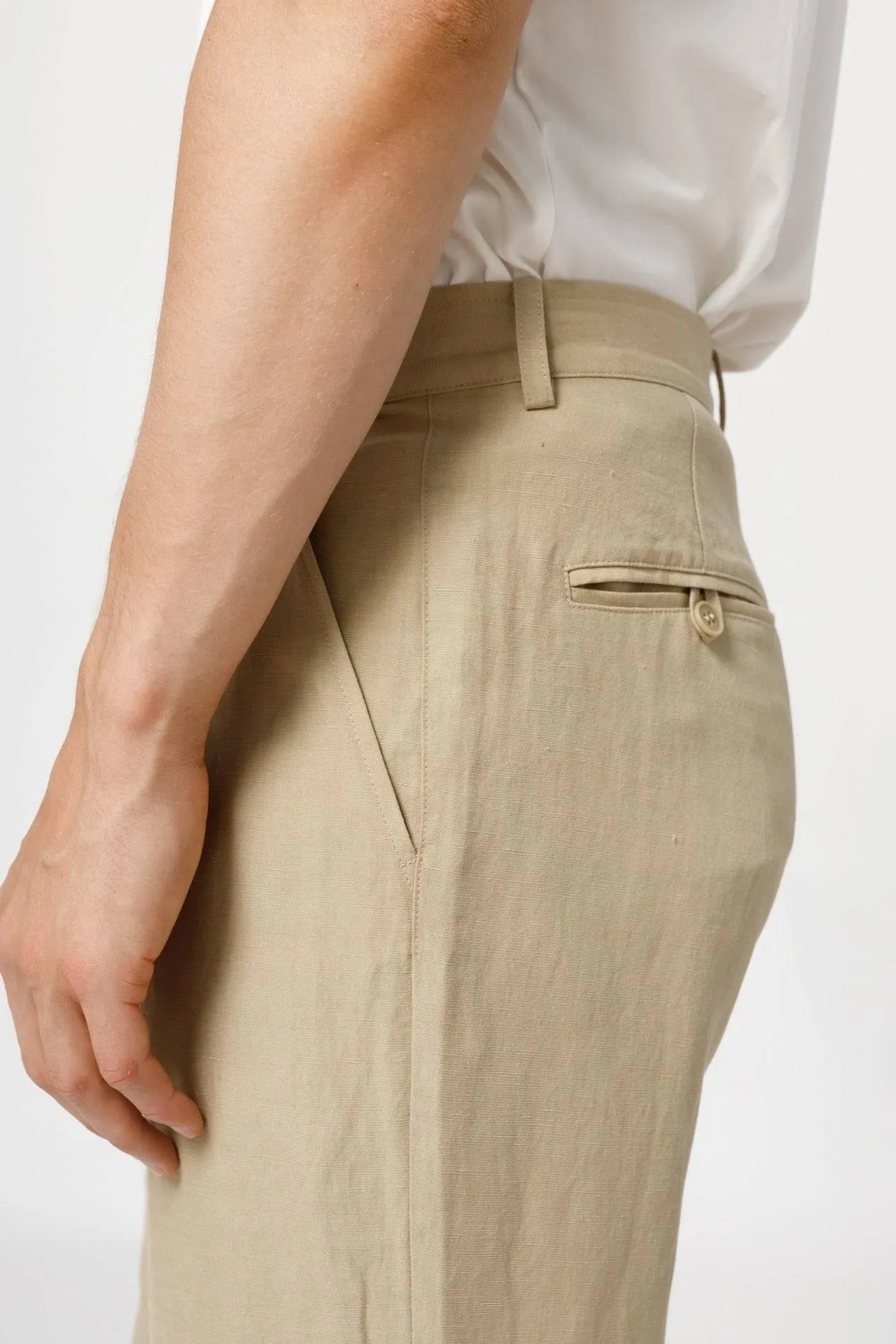 Bamboo Relaxed-Fit Linen Pants