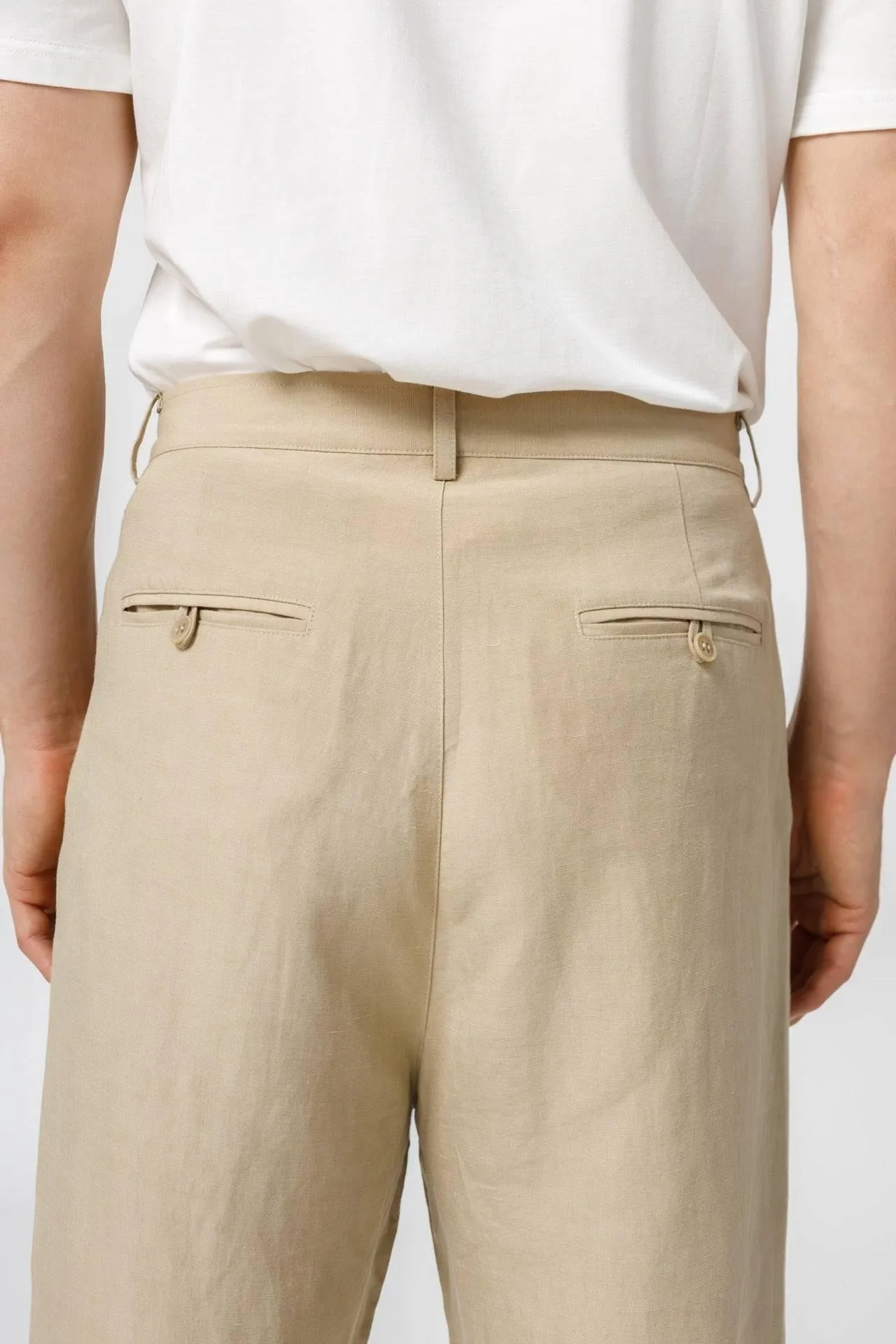 Bamboo Relaxed-Fit Linen Pants