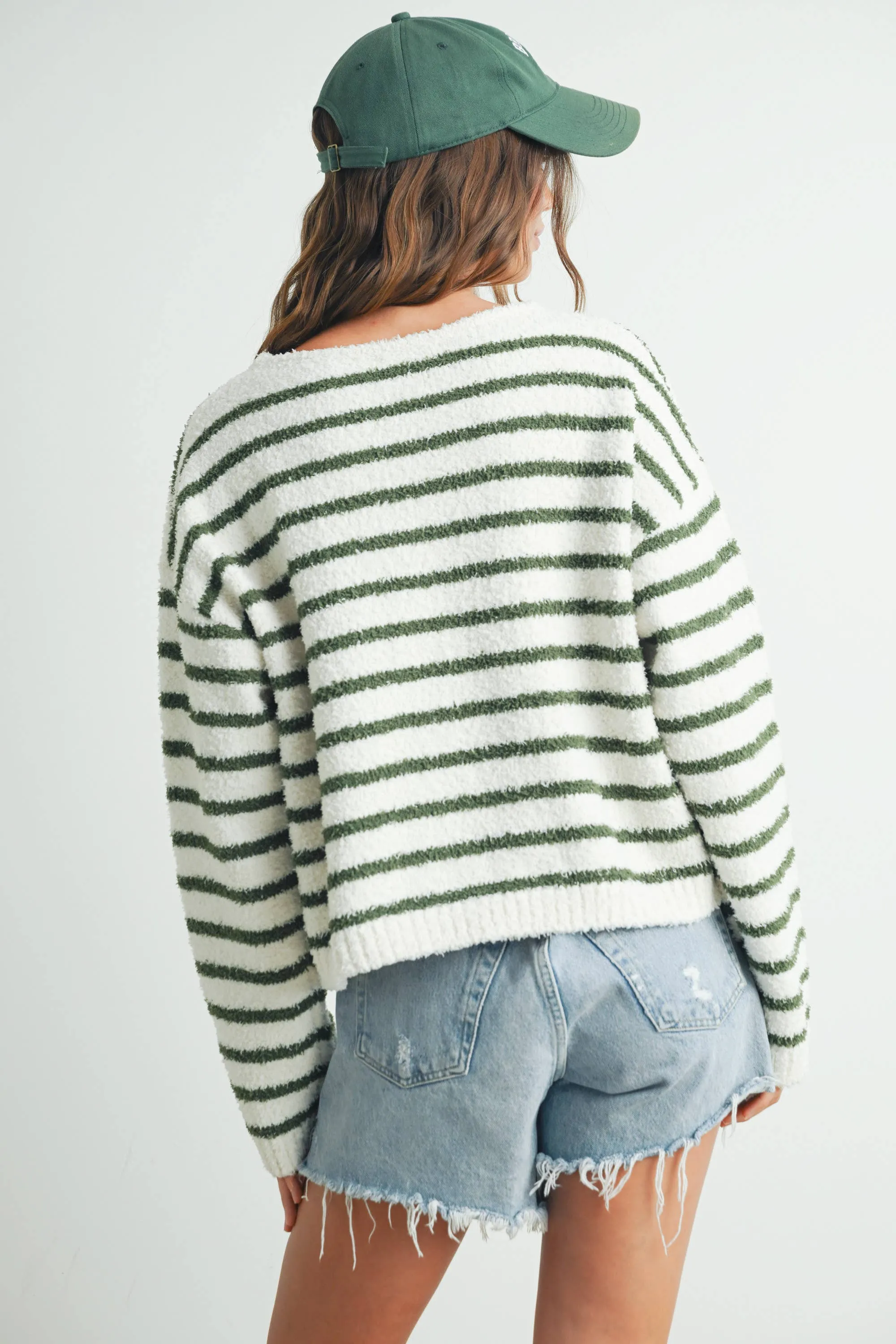 BASIC STRIPED KNIT SWEATER