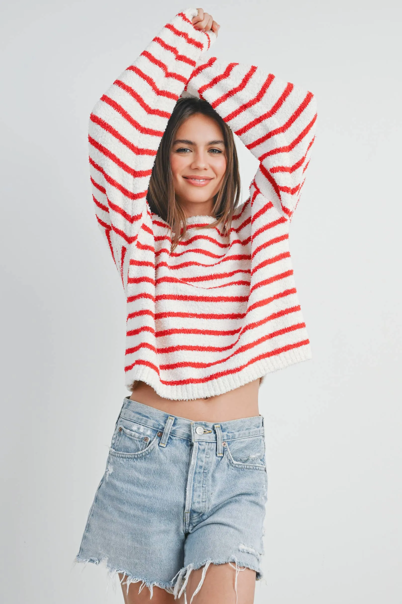 BASIC STRIPED KNIT SWEATER