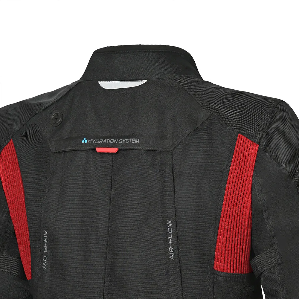 Bela Transformer Motorcycle Touring Water-Resistant Jacket Black Red