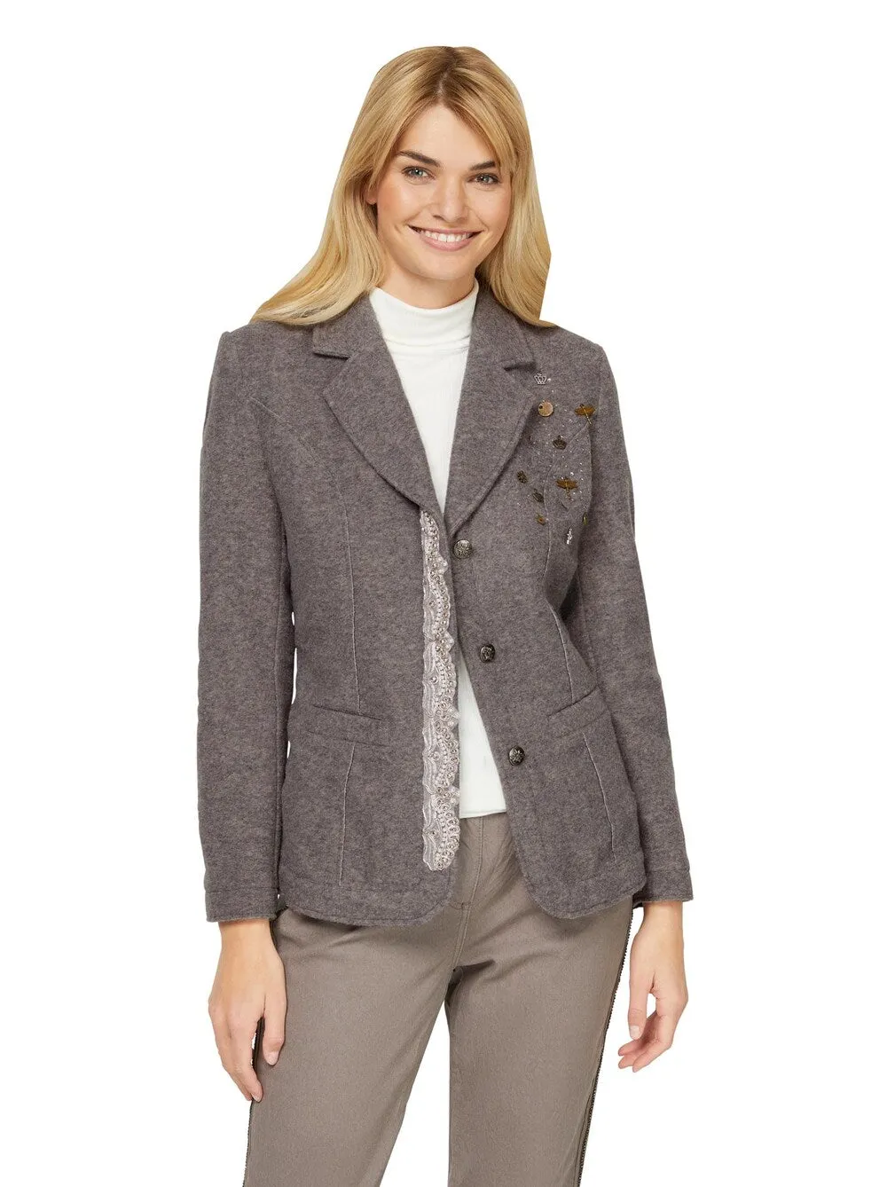 Blazer Heine, mottled gray