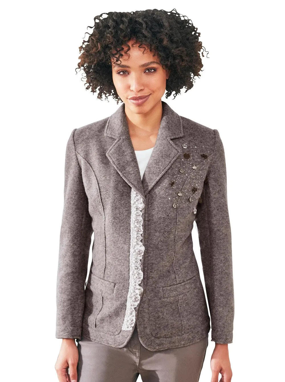 Blazer Heine, mottled gray