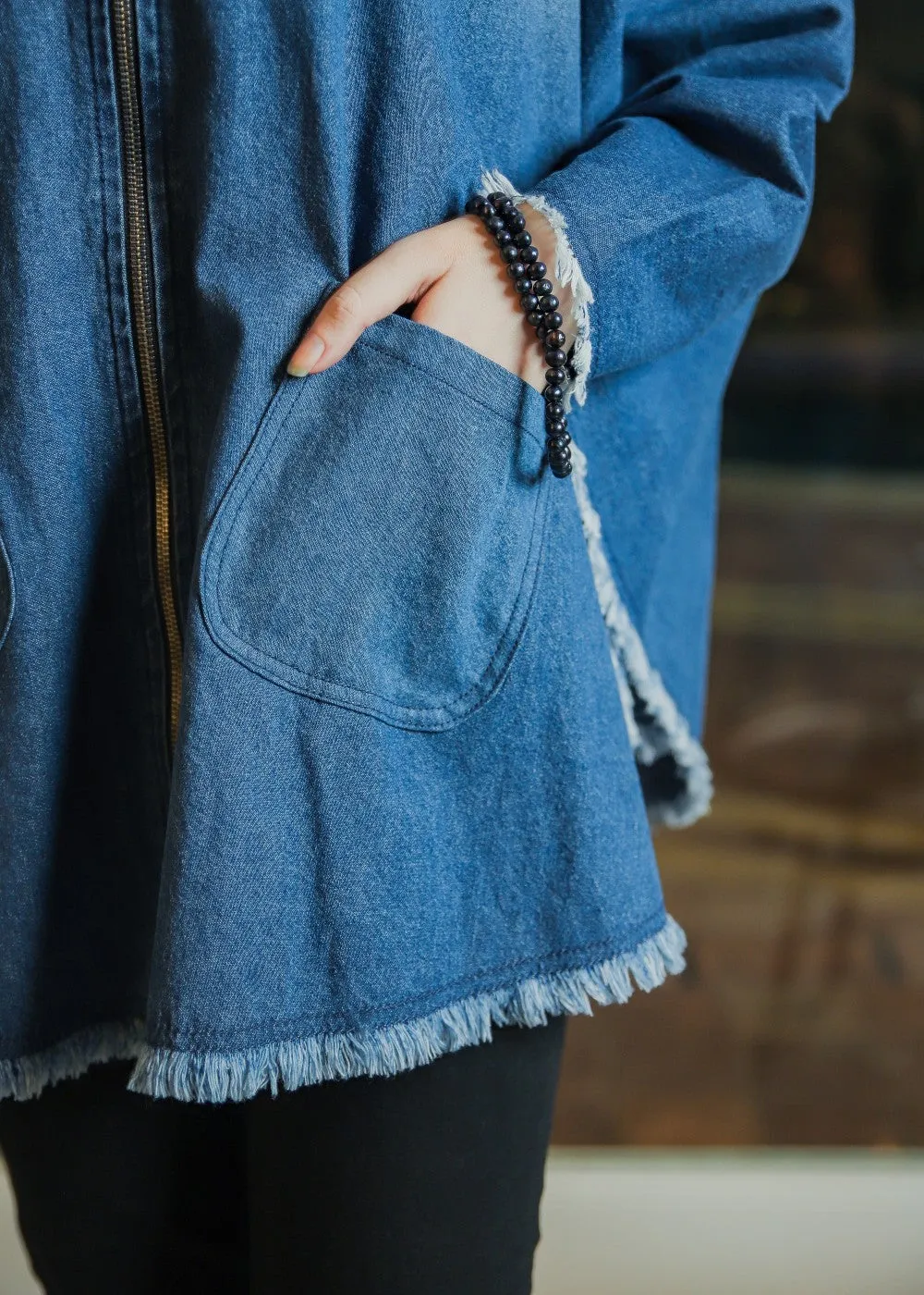 Blue Denim Poncho