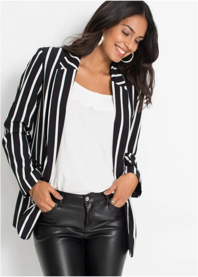 Bodyflirt striped jacket, black