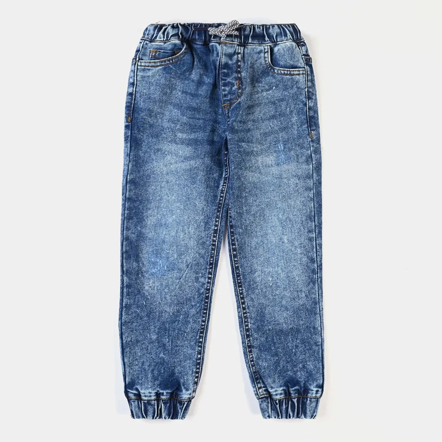 Boys Denim Stretch Pant BP Leather Patch-M/B Random