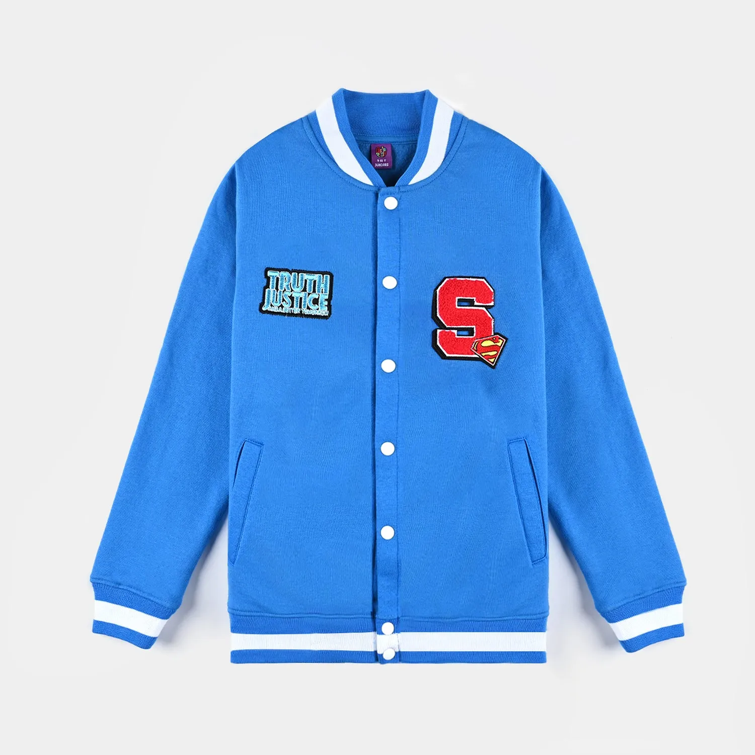 Boys Fleece Knitted Jacket-Blue