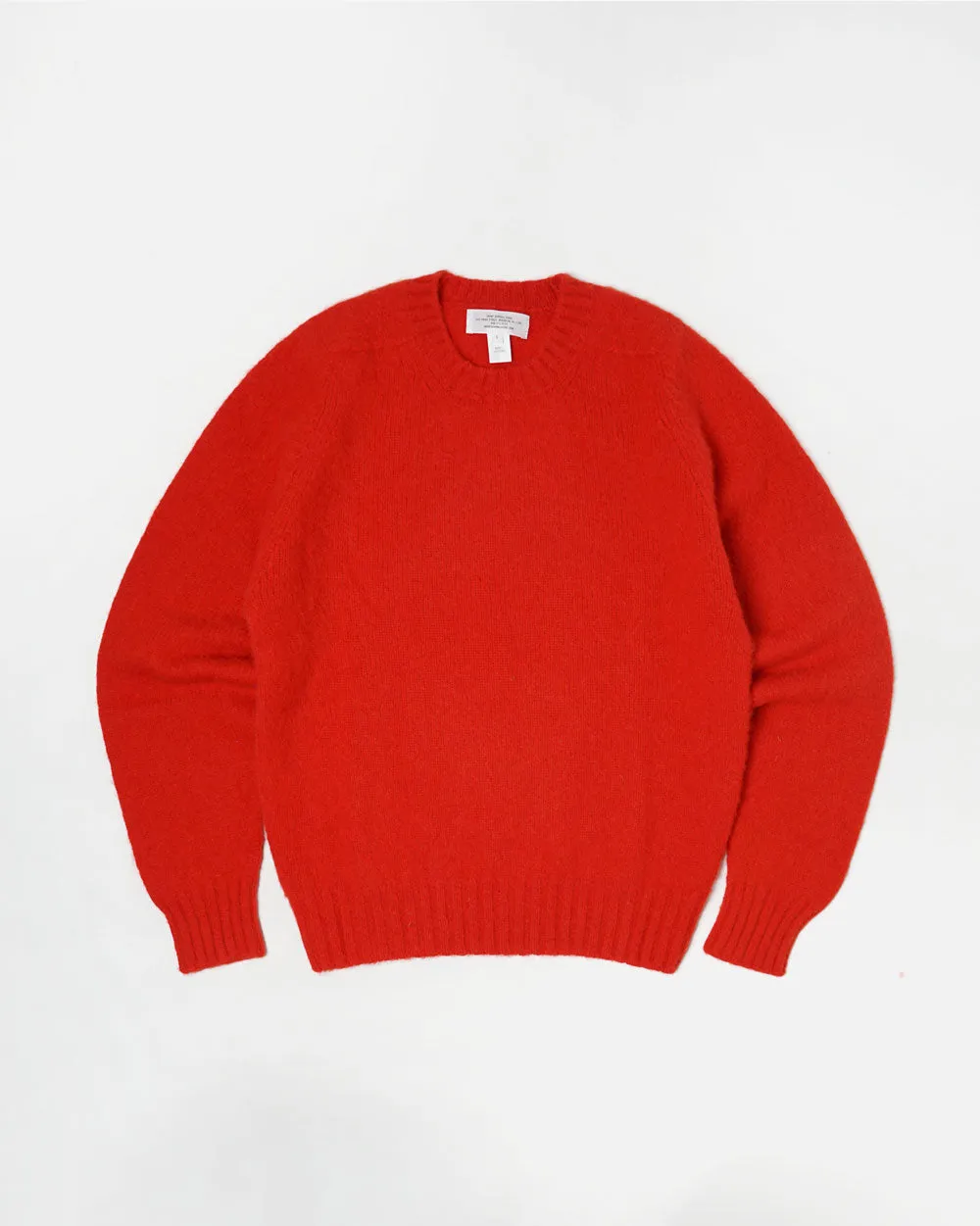 Brushed Shetland Sweater Crew Neck / Red