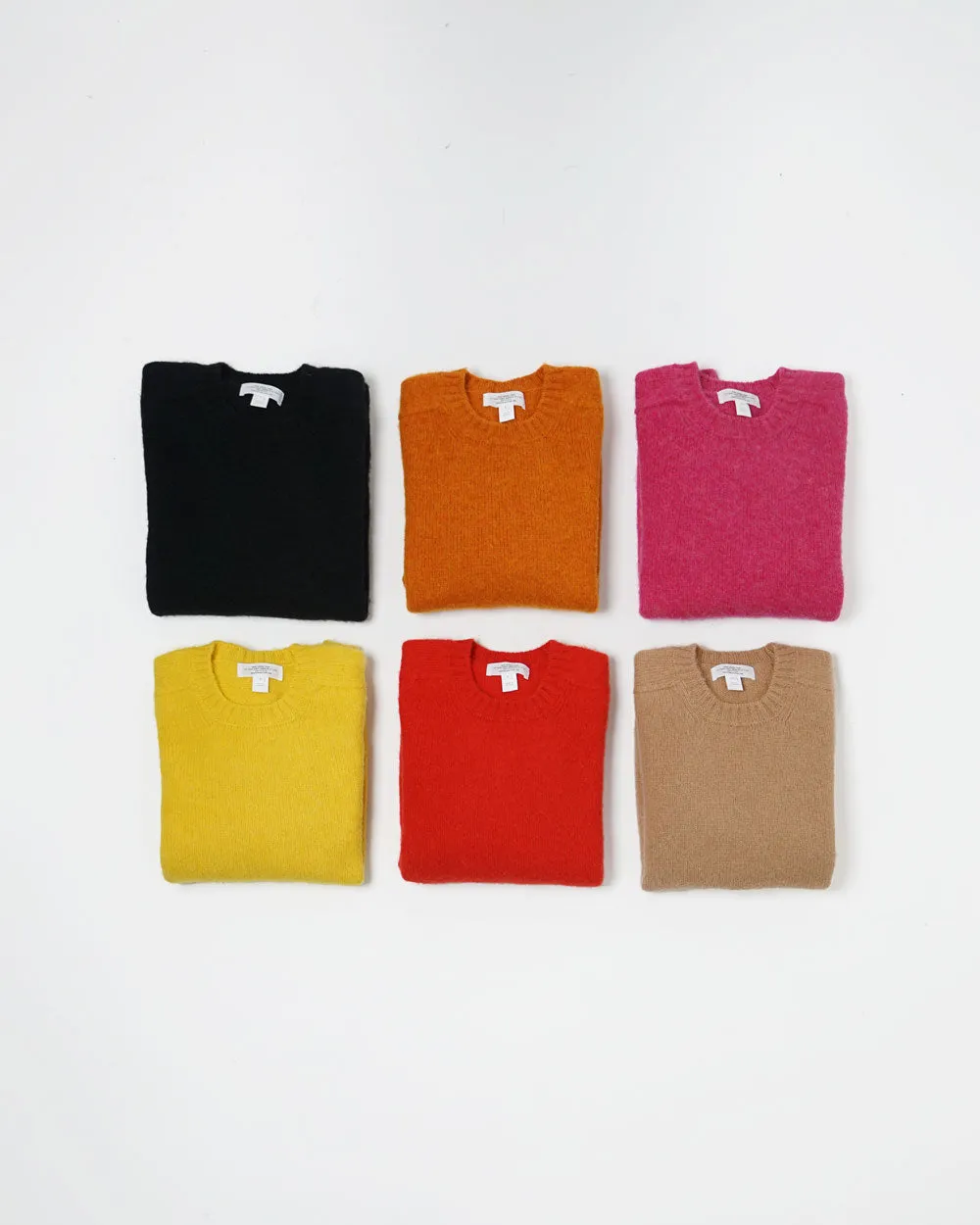 Brushed Shetland Sweater Crew Neck / Red