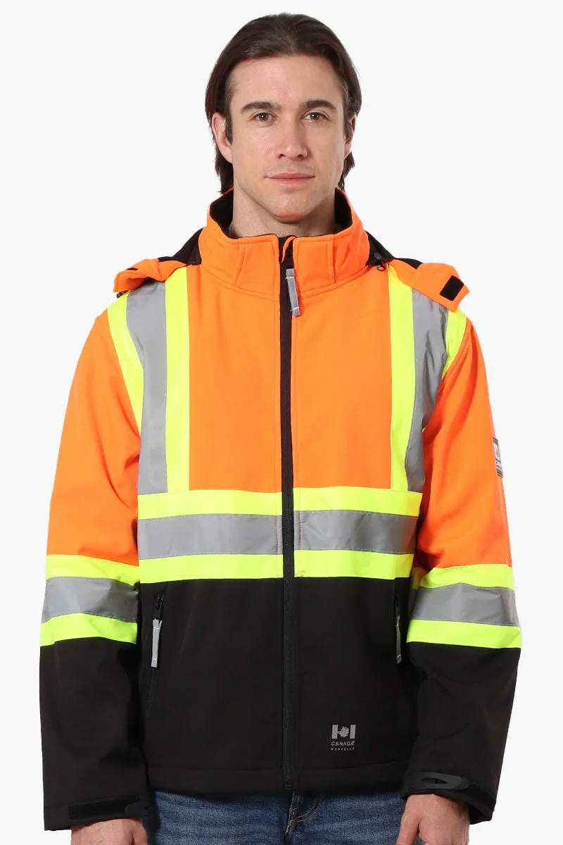 Canada Work Gear Hooded Hi-Vis Lightweight Jacket - Orange