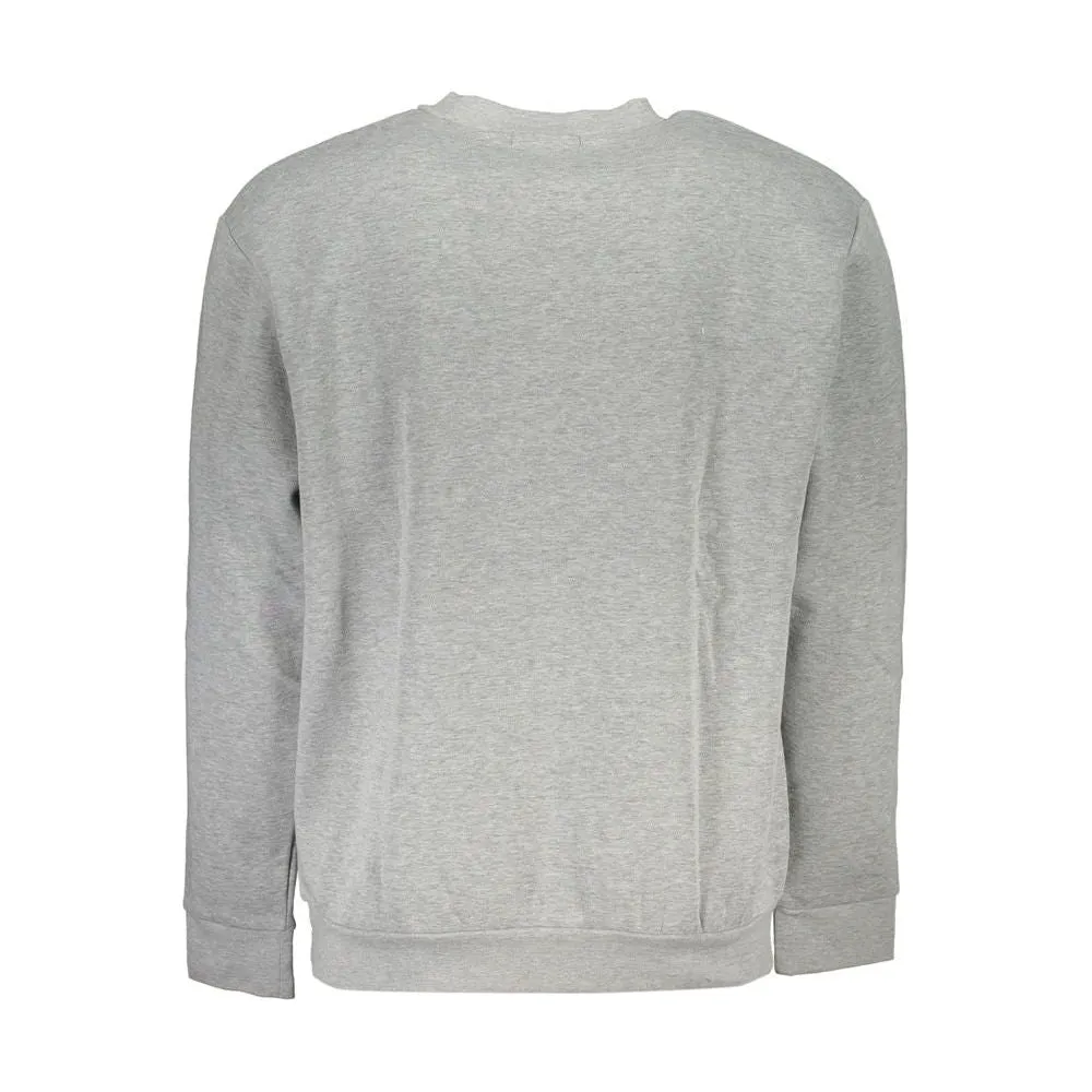 Cavalli Class Elegant Gray Crew Neck Designer Sweatshirt