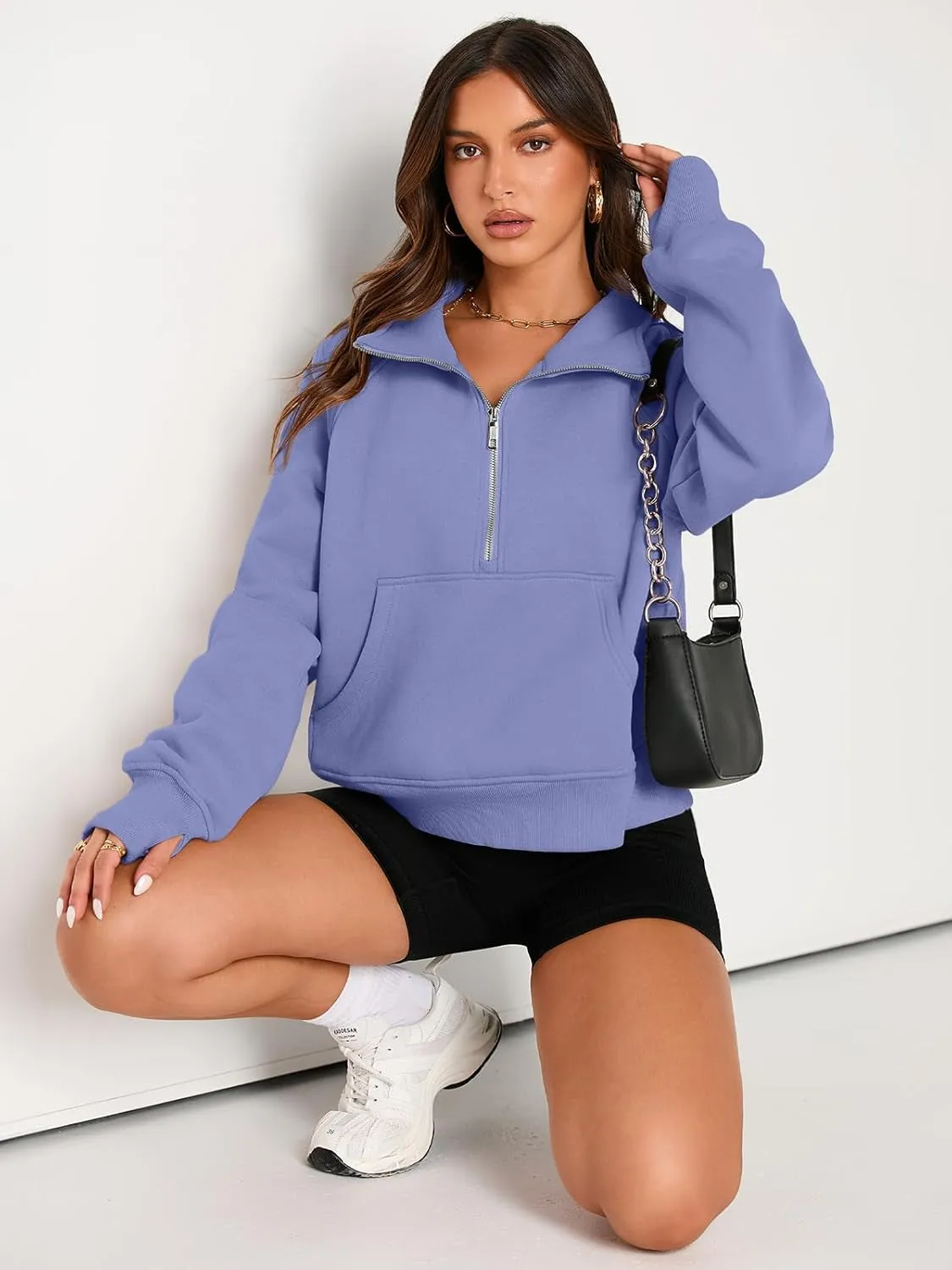 Cozy Half Zip Cropped Pullover Top