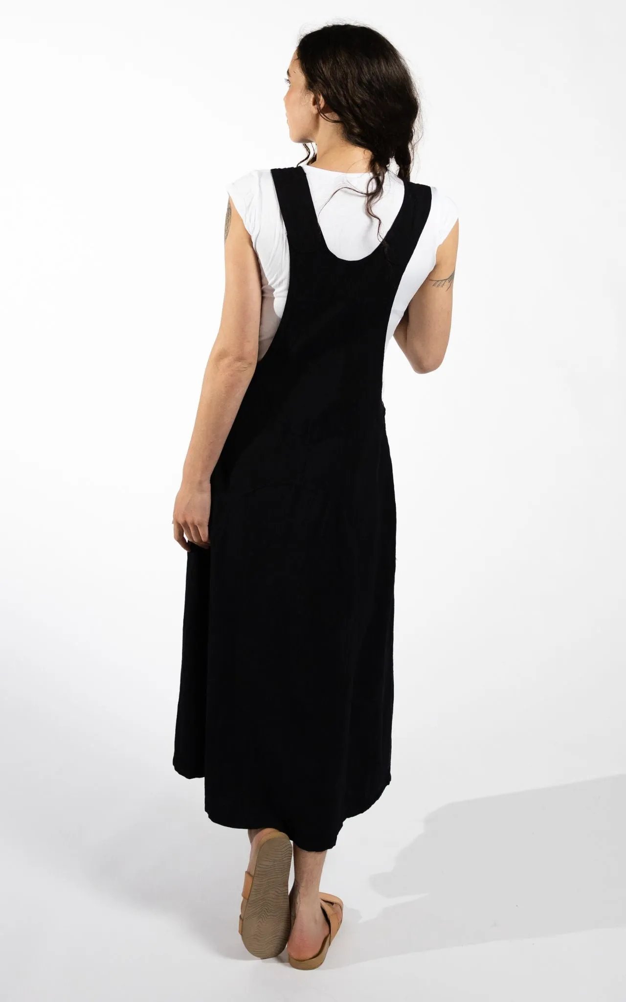 Dungaree Dress - Black