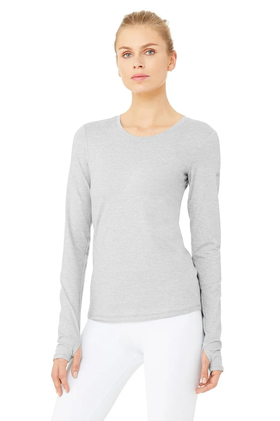 Finesse Long Sleeve Top - Zinc Heather