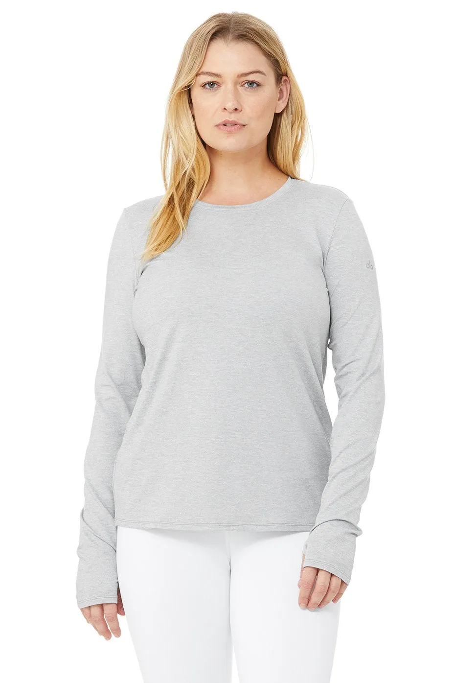 Finesse Long Sleeve Top - Zinc Heather