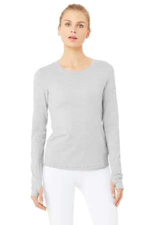 Finesse Long Sleeve Top - Zinc Heather