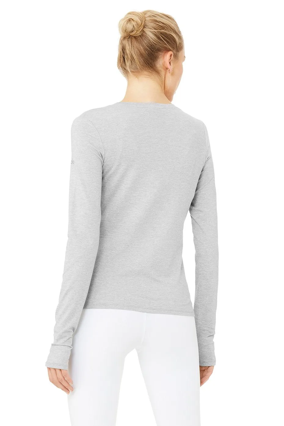 Finesse Long Sleeve Top - Zinc Heather