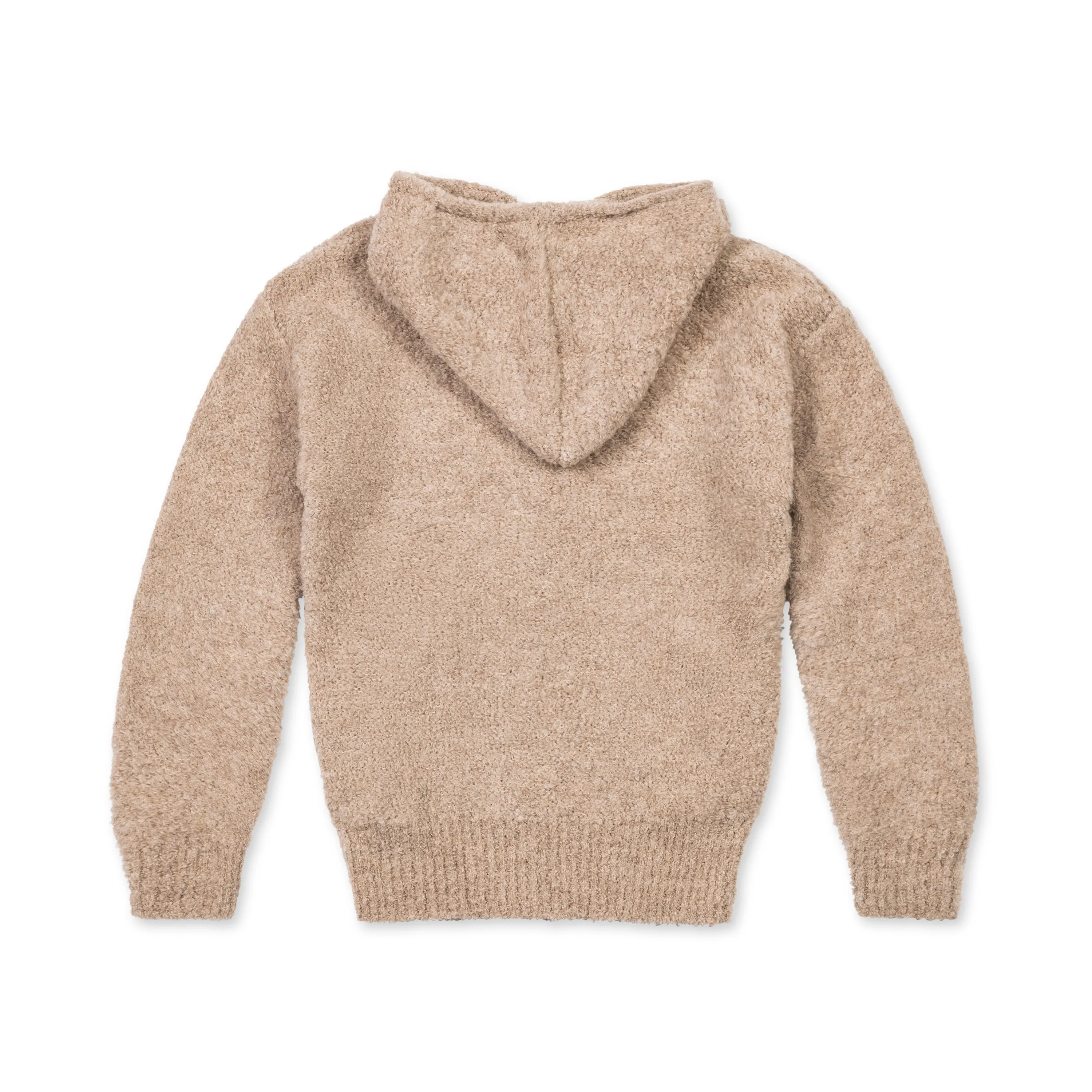 Fluff Men's Zippered Alpaca Boucle Hoodie