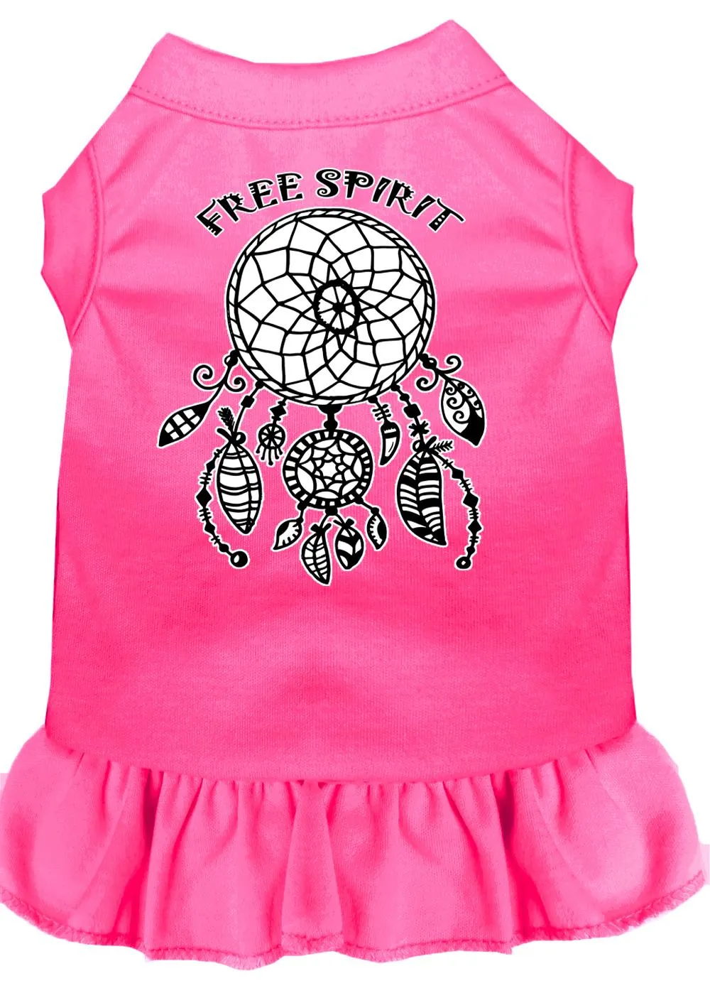 Free Spirit Screen Print Dog Dress Bright Pink Xl (16)