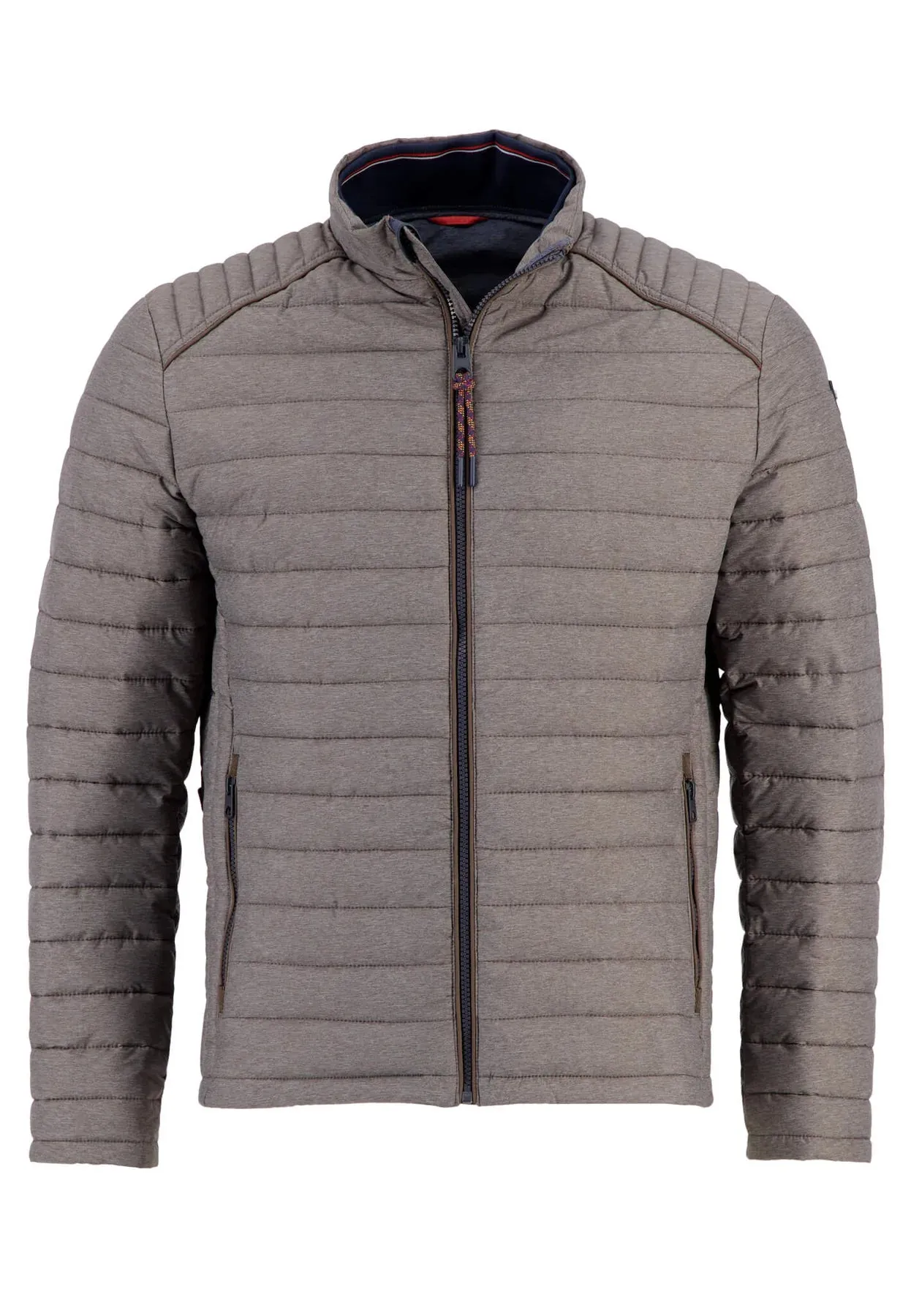 FYNCH HATTON Quilted Biker Style Jacket in Grey