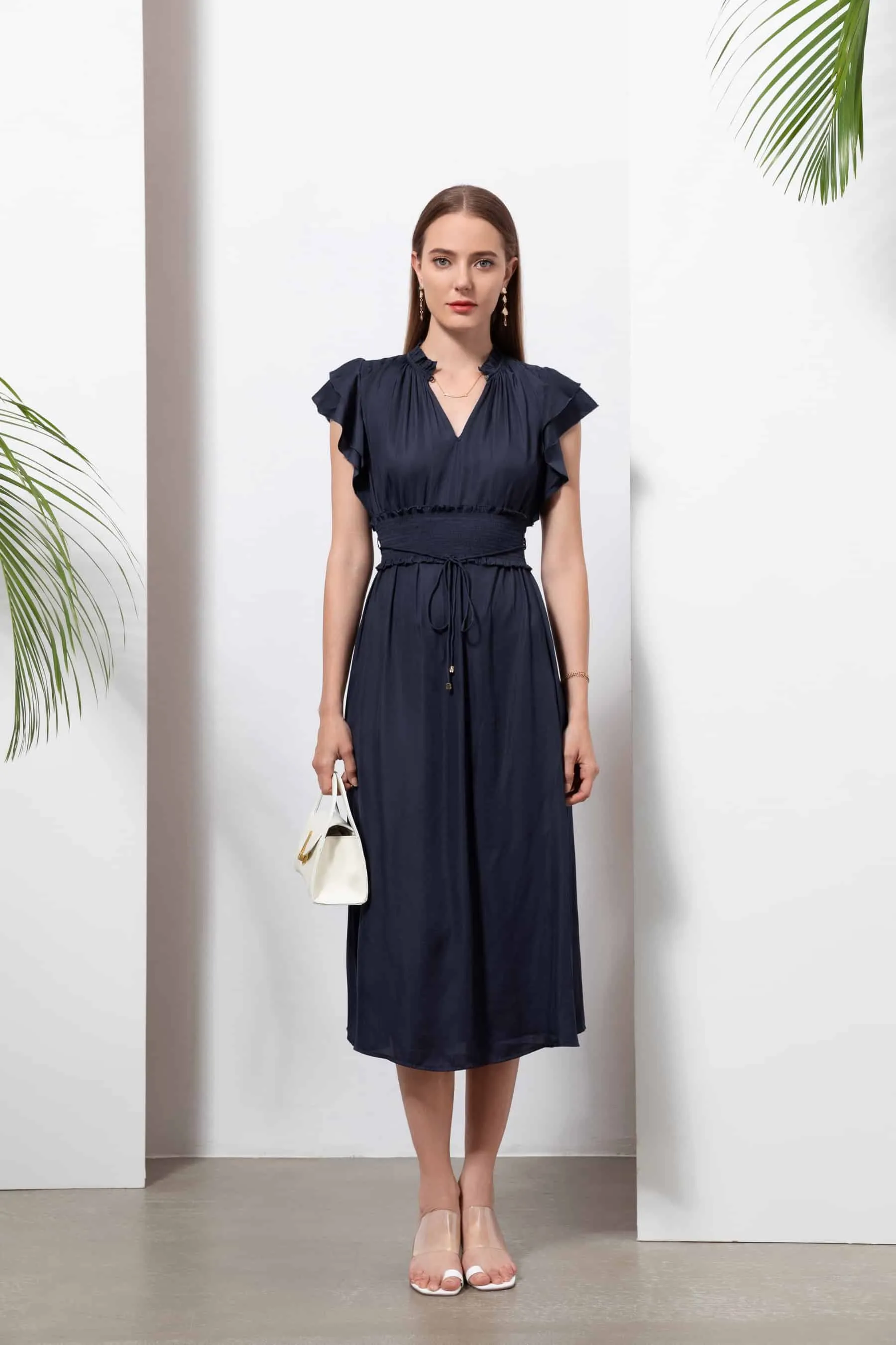 GDS Selena Belted Dress | Navy