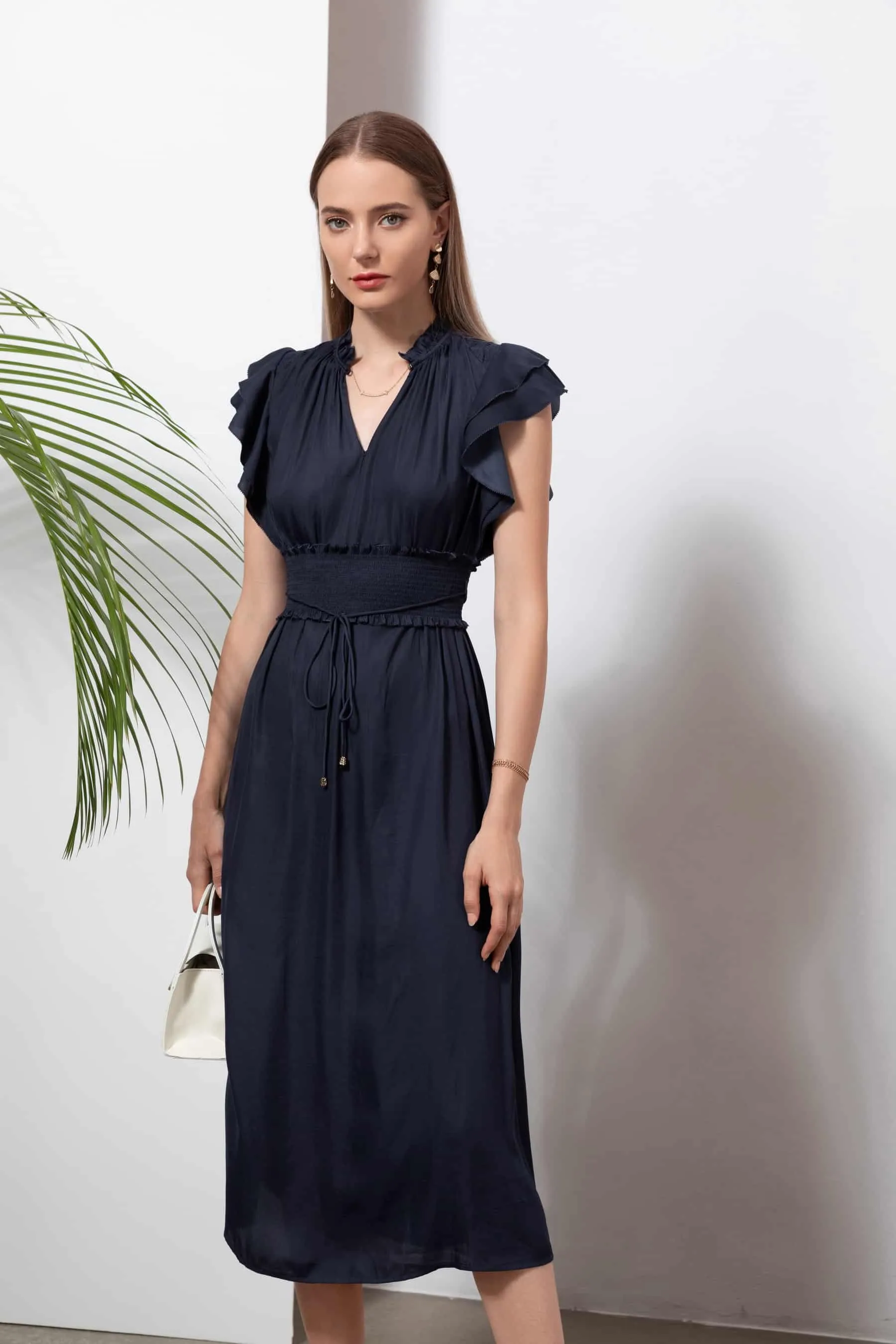 GDS Selena Belted Dress | Navy