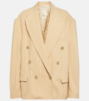 ISABEL MARANT pinstripe blazer, yellow