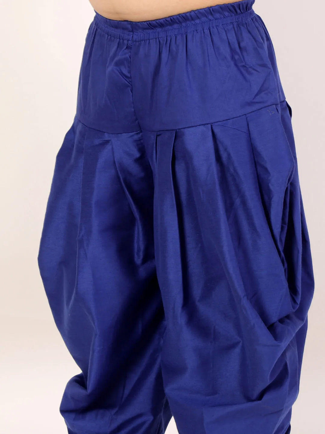 Jashvi Boys Blue Solid Dhoti Pants