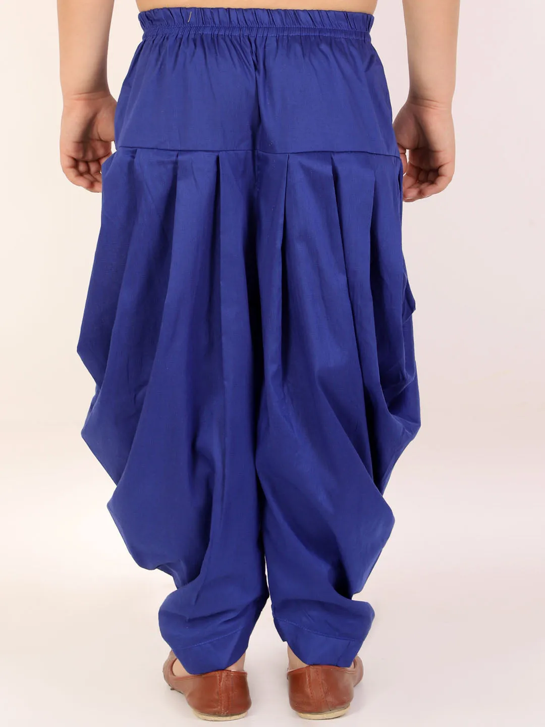 Jashvi Boys Blue Solid Dhoti Pants