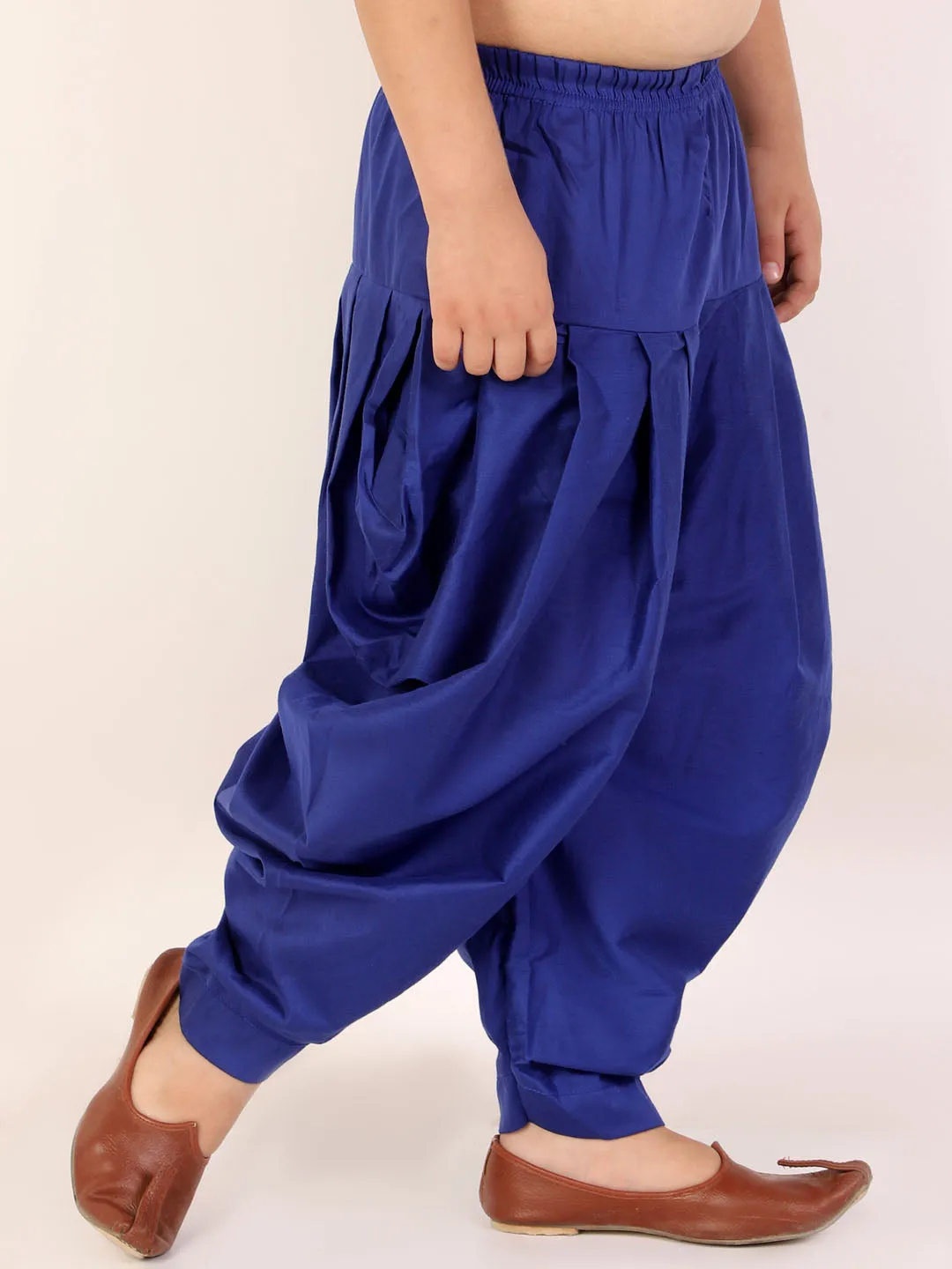 Jashvi Boys Blue Solid Dhoti Pants