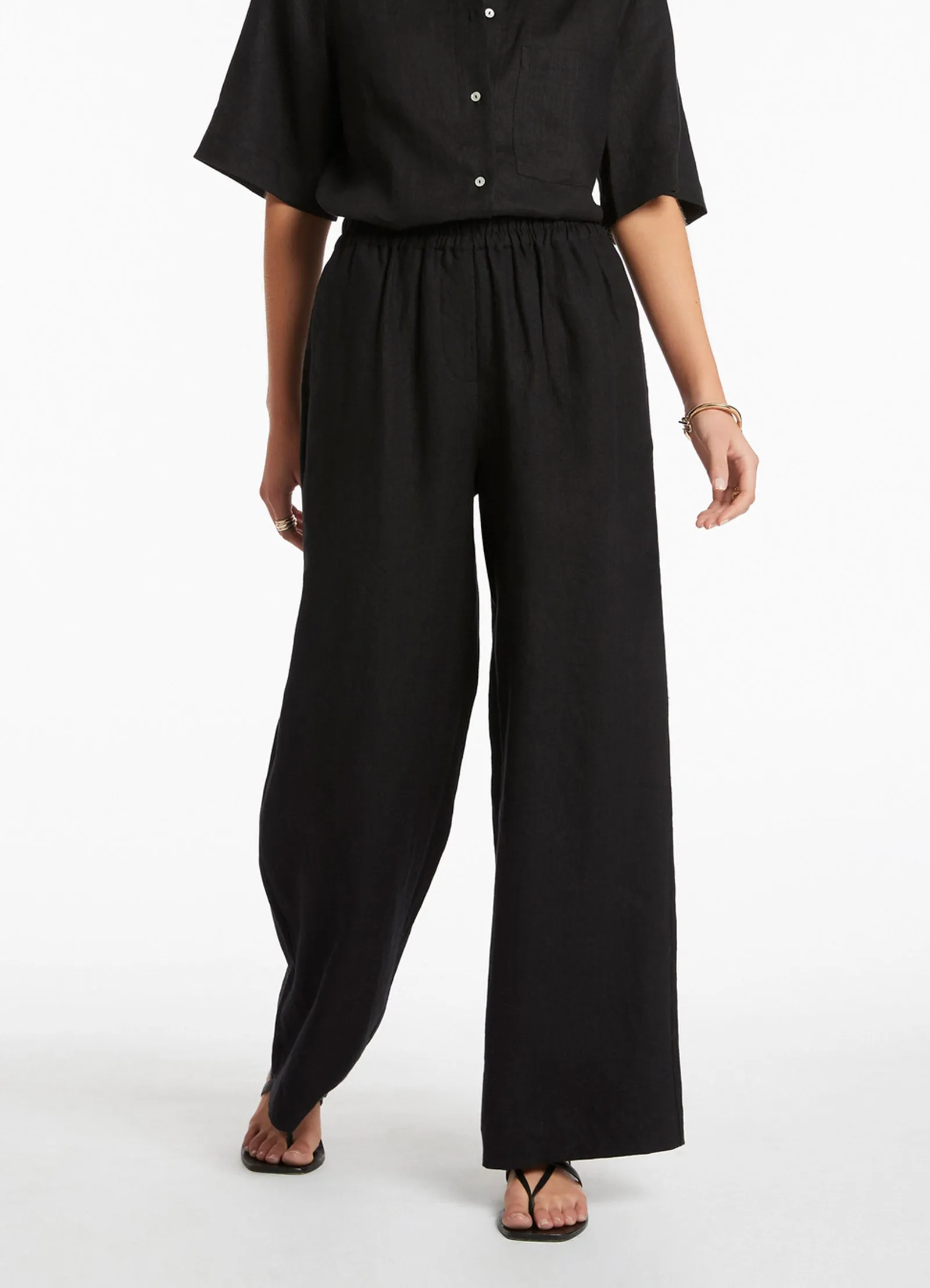 Jetset Wide Leg Pants - Black