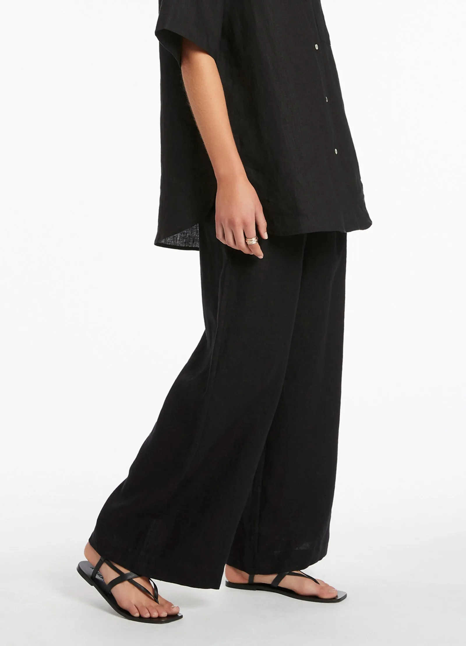 Jetset Wide Leg Pants - Black