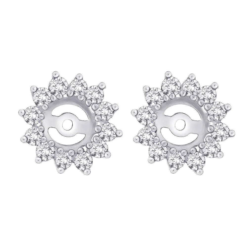 KATARINA (1 cttw, JK, I2-I3) Diamond Floral Earring Jackets