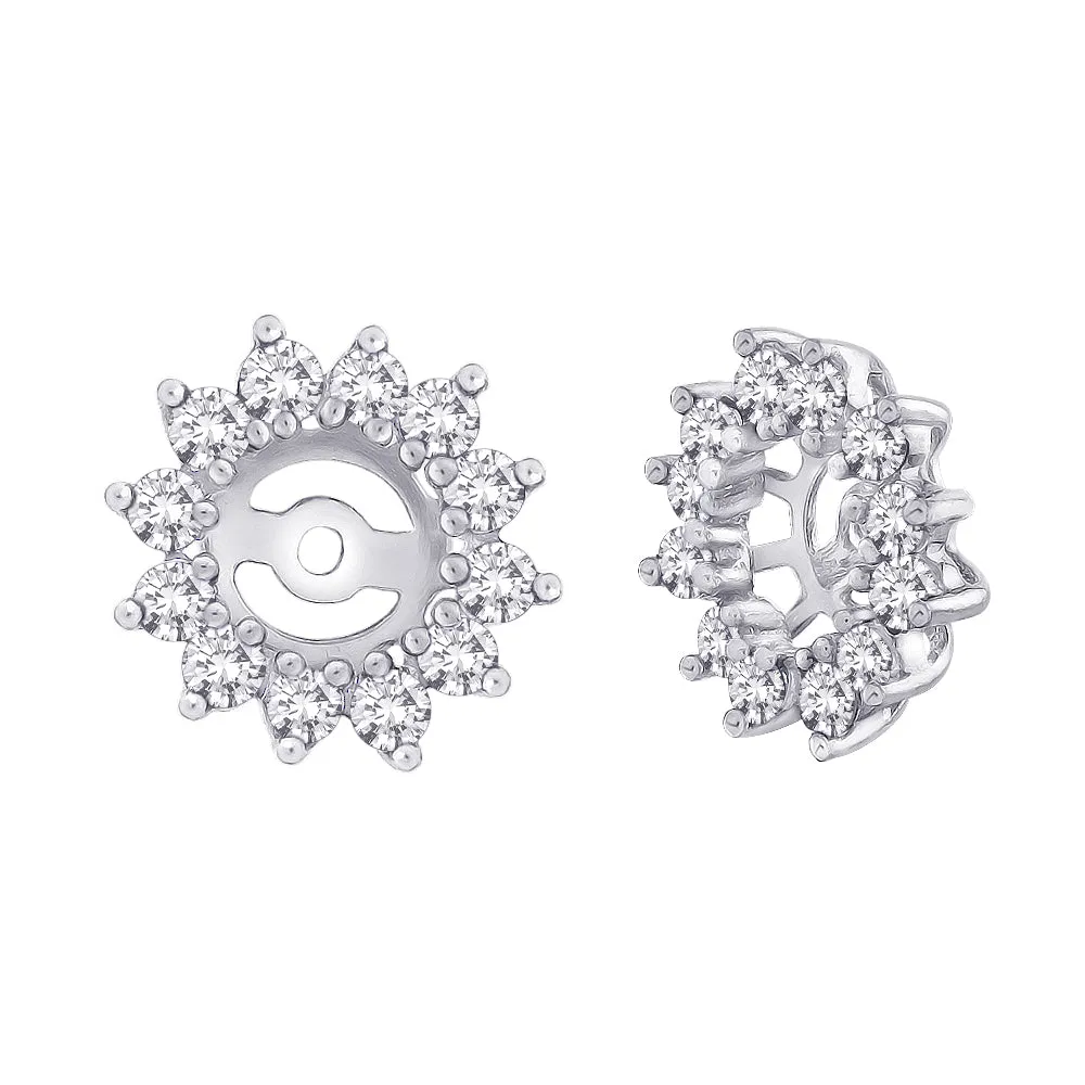 KATARINA (1 cttw, JK, I2-I3) Diamond Floral Earring Jackets