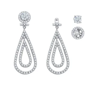 KATARINA Diamond Detachable Teardrop Earring Jackets (1 cttw)