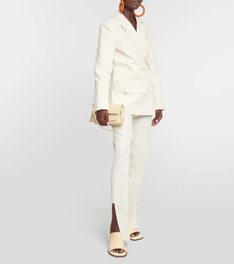 La Veste Tibau linen blend JACQUEMUS blazer, white