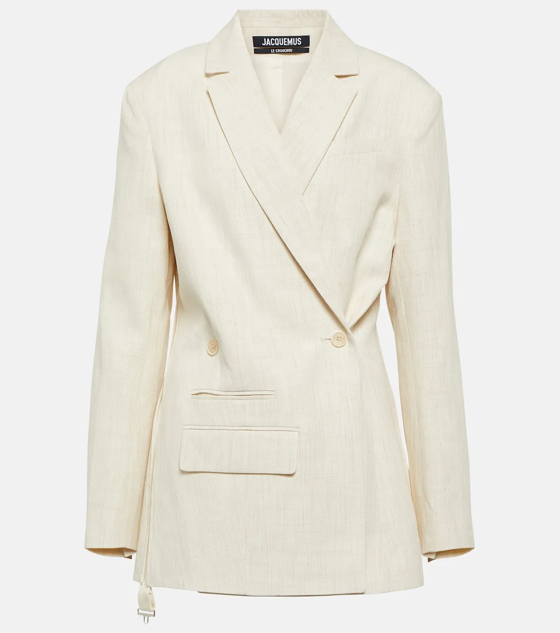 La Veste Tibau linen blend JACQUEMUS blazer, white