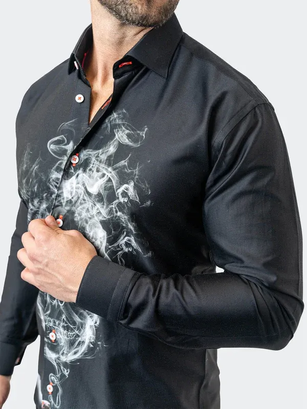 Maceoo Shirt Fibonacci SkullSmoke 39 | Black