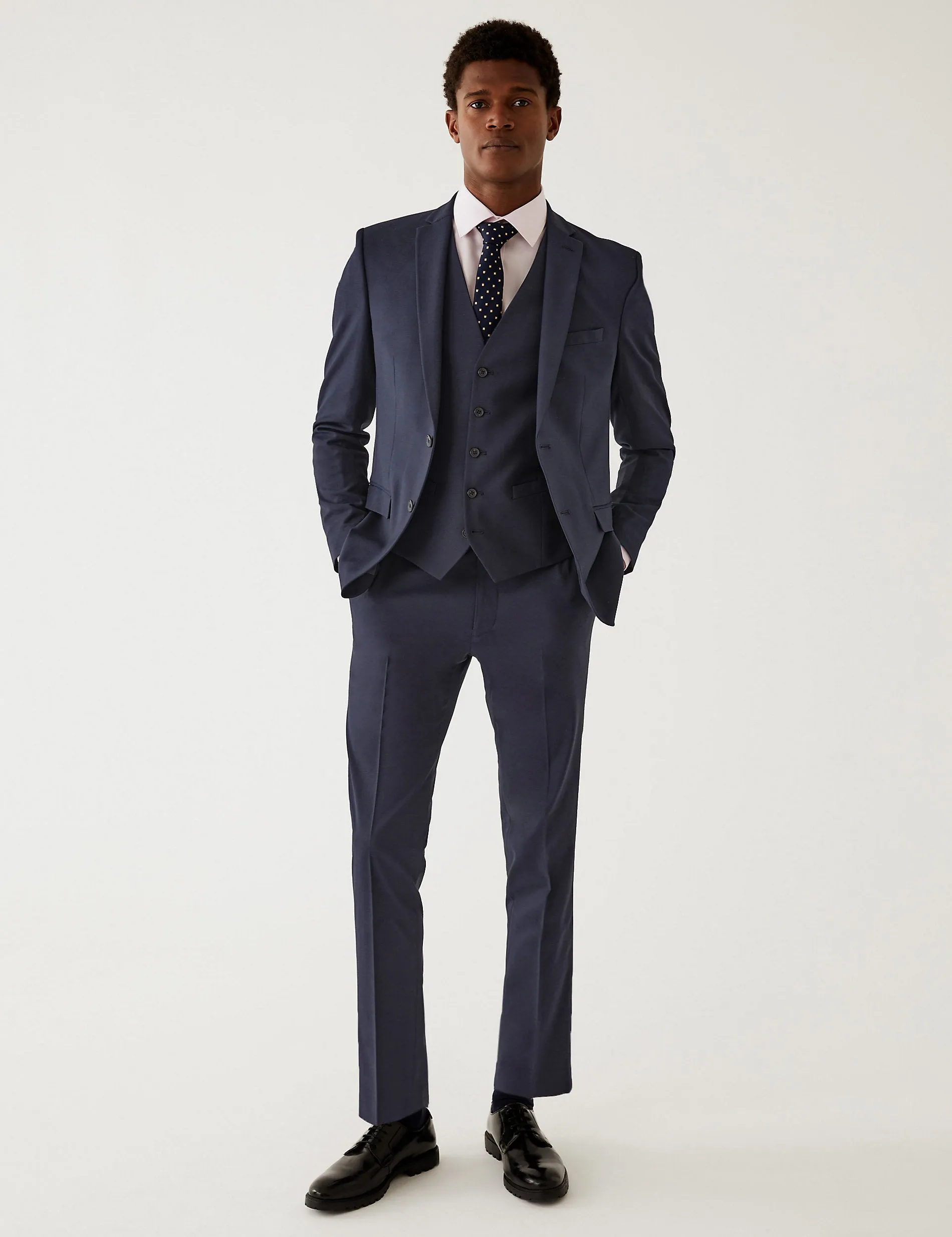 Marks & Spencer Slim Fit Stretch Jacket, Navy