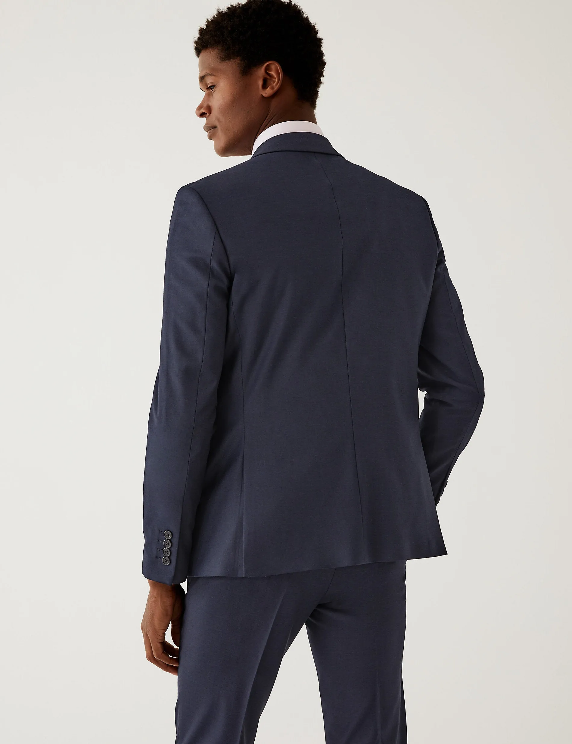 Marks & Spencer Slim Fit Stretch Jacket, Navy