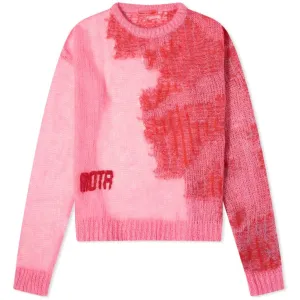 Members Of The Rage Open Knit Jumper, pink/multicolor