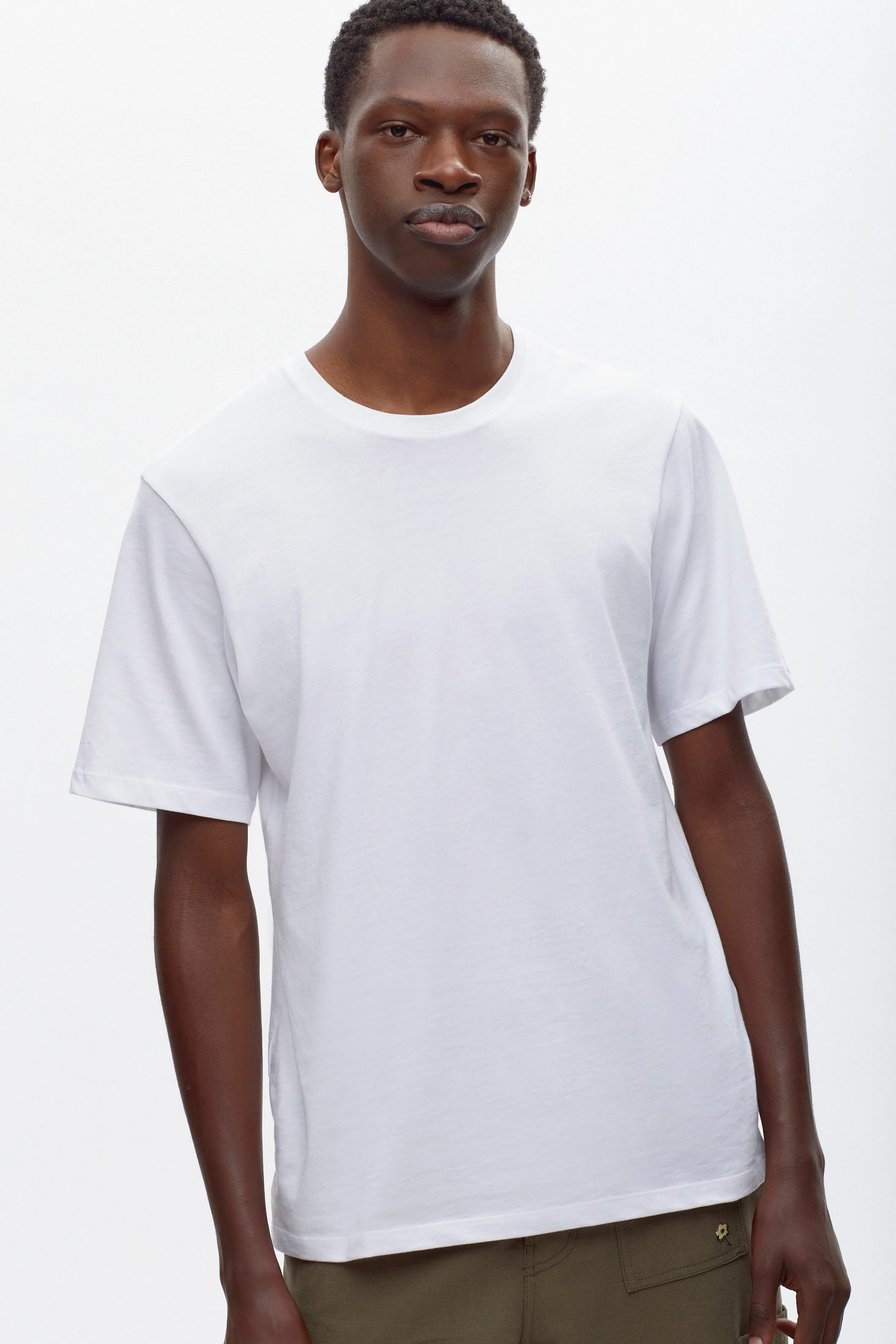 Men's Essential Crew in White