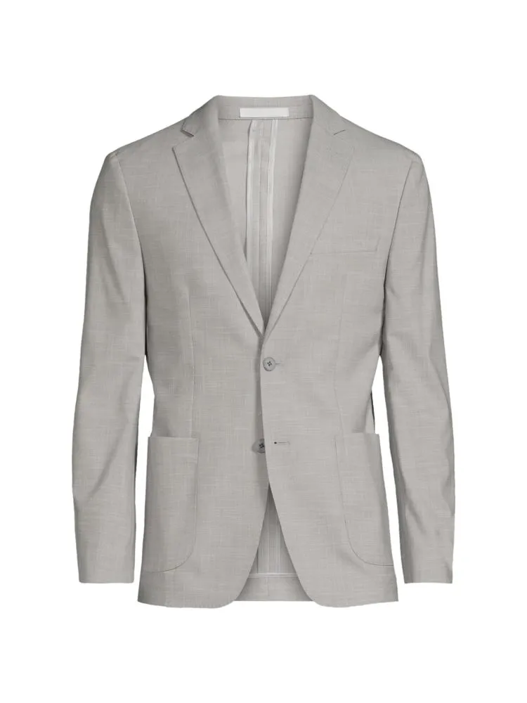 Michael Kors Textured Blazer in Pearl Gray