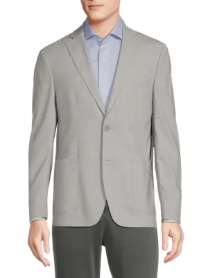 Michael Kors Textured Blazer in Pearl Gray